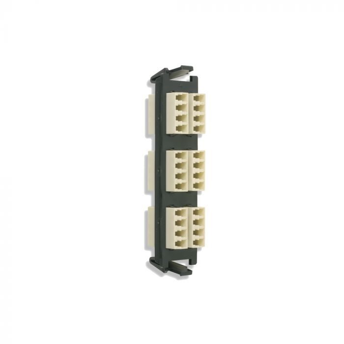 FIBER ADAPTER PLATE,24 FIBER,LC BEIGE ADAPTER,BLACK PANE