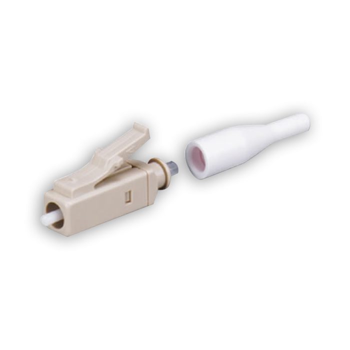 FIBER CONNECTOR,MM,LC,SIMPLEX BUFFERED BOOT,BEIGE