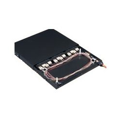 FIBER CONNECT PANEL,FIXED TRAY BLACK,1RMS