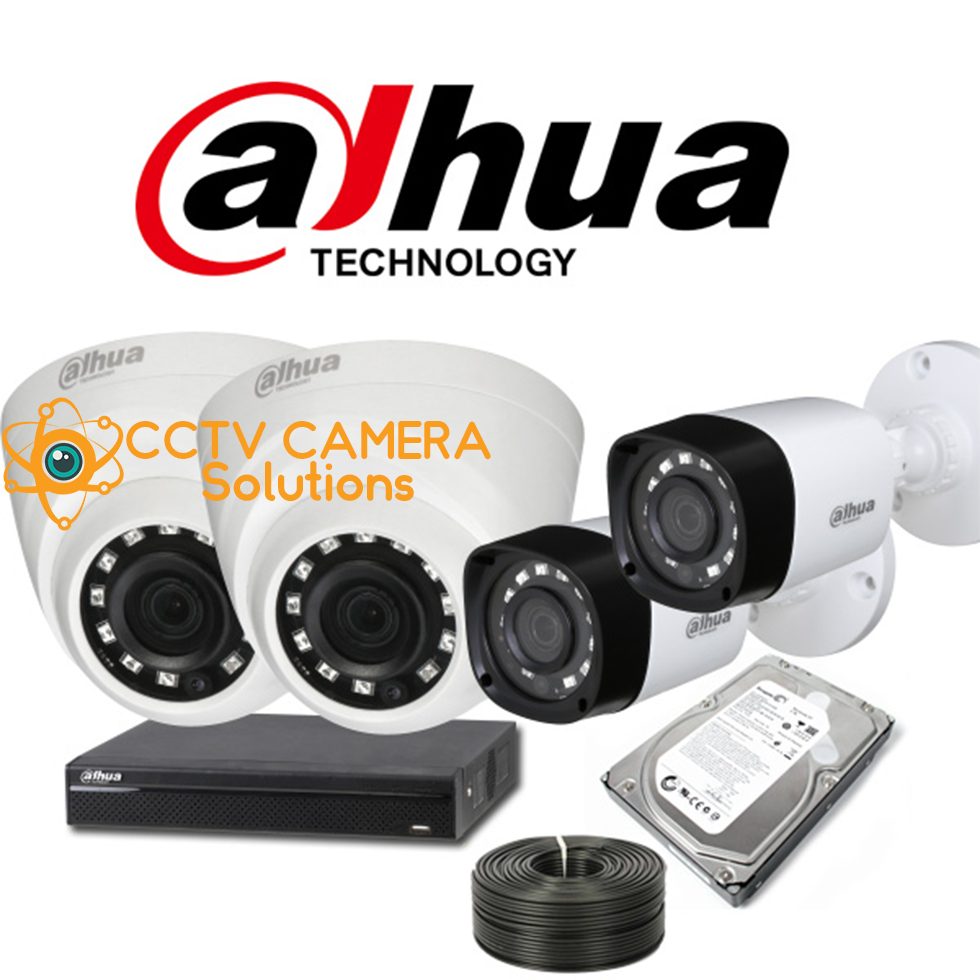 Dahua Full HD (2MP) 4 CCTV Camera & 4Ch.Full HD DVR Kit