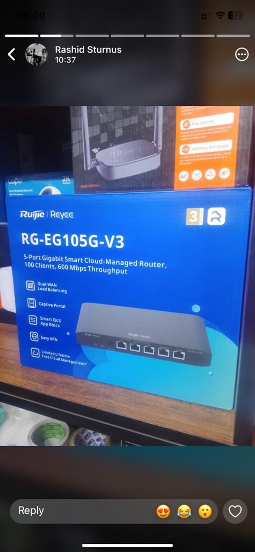 Ruijie Reyee RG-EG105G-V3 5-Port Gigabit Smart Cloud-Managed Router