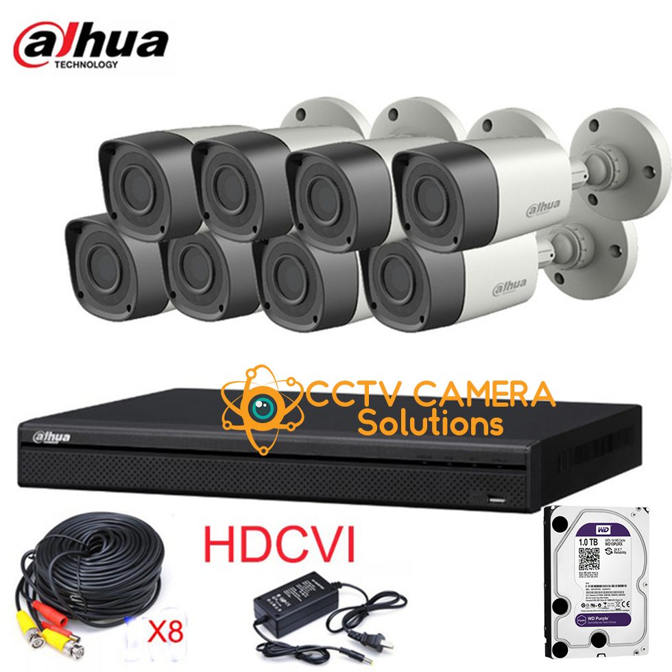 Dahua Full HD (2MP) 8 CCTV Camera & 8 Ch.Full HD DVR Kit