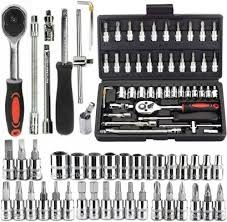 DAHUA HAND TOOL KIT (Xyntac High Quality 46pcs 1/4-Inch Socket Set Tool Ratchet Wrench tool Kit)