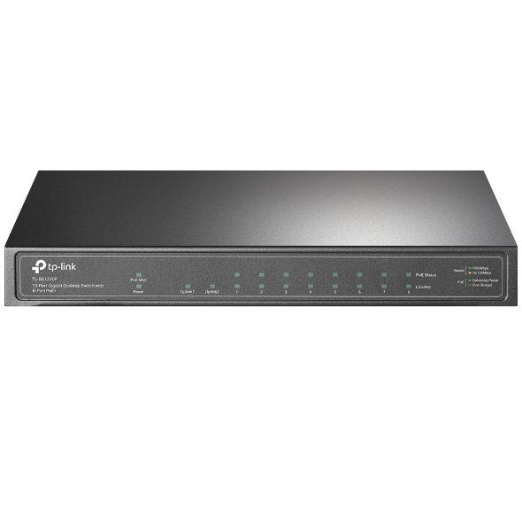 10-Port Gigabit Desktop Switch with 8-Port PoE+