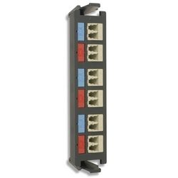 FIBER ADAPTER PLATE,12 FIBER,LC BLACK,BEIGE ADAPTER